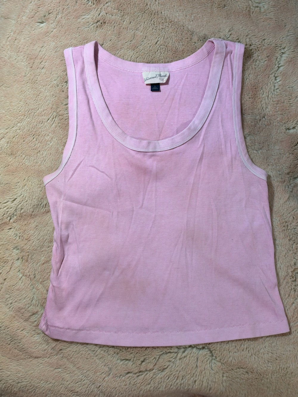 Universal Thread Light Pink Ribbed Tank Top